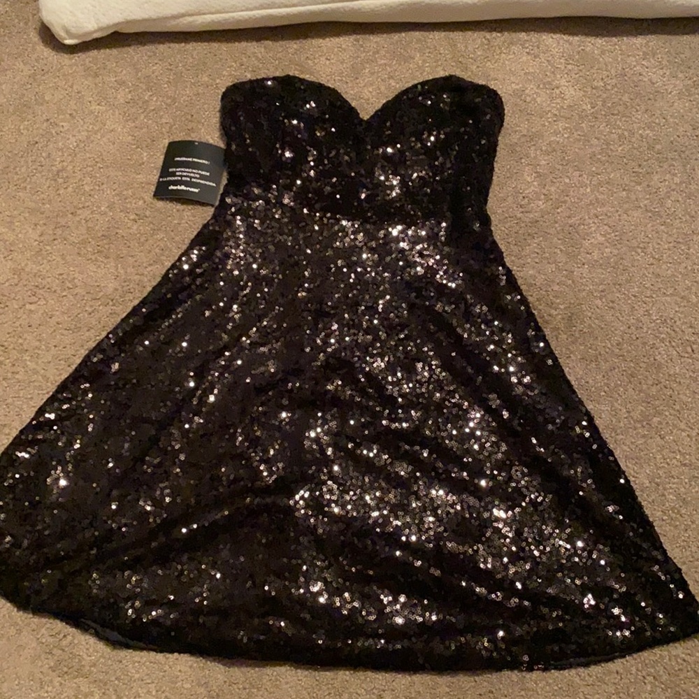 Strapless mini dress